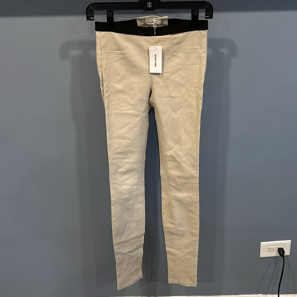 New Helmut Lang Leather Leggings NWT Size 0 - Picture 2 of 7